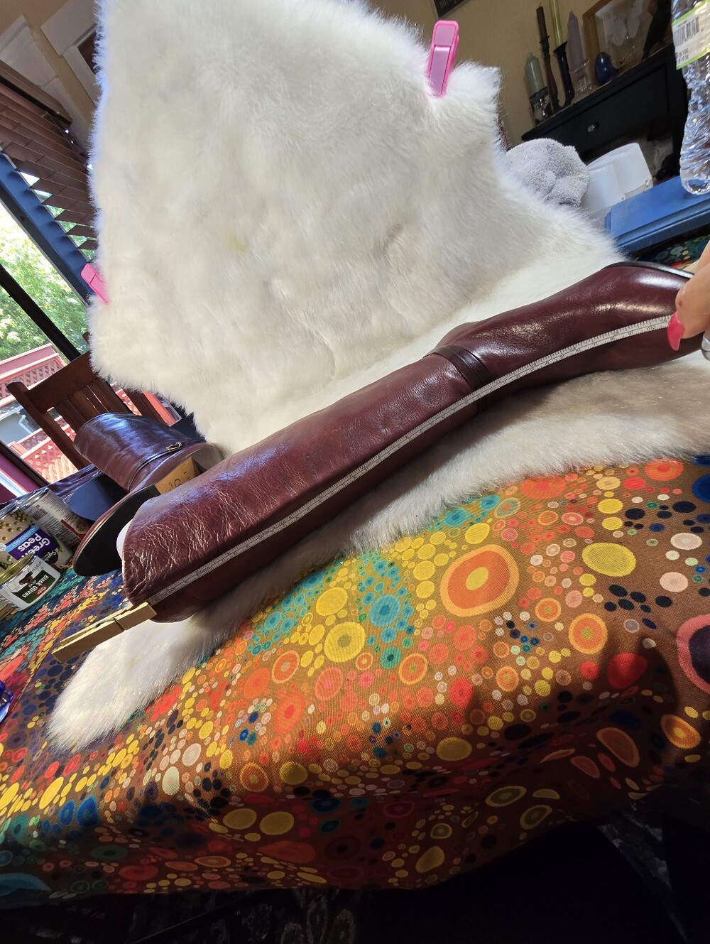 Harvard Square Burgundy Leather Equestrian Riding Boots - Women's - Picture 15 of 16